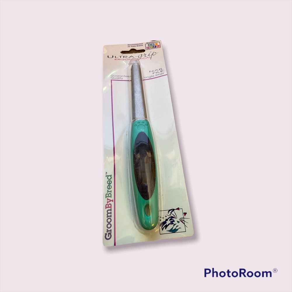 Vo-Toys Ultra Grip Nail File With Handle U Shaped Grooved Coarse Surface Salon